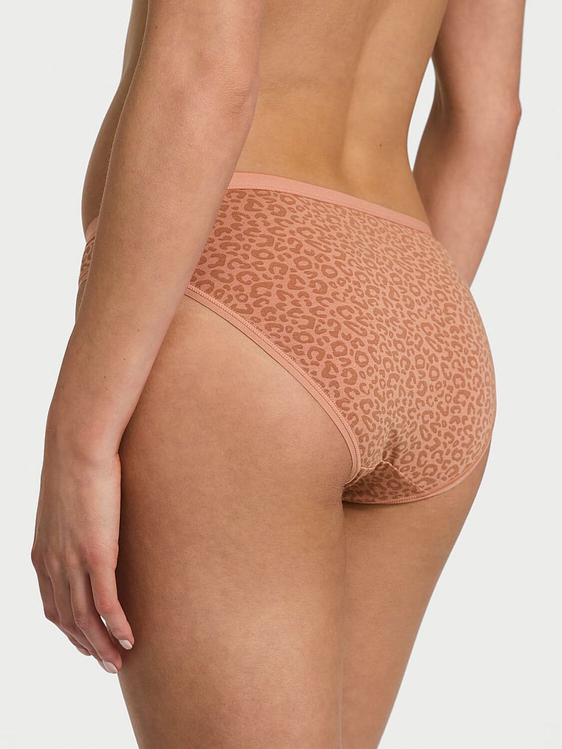 vs Victoria's Secret Body by Victoria Stretch Cotton Bikini Panty Desert Blush Leopard 2 of 3 