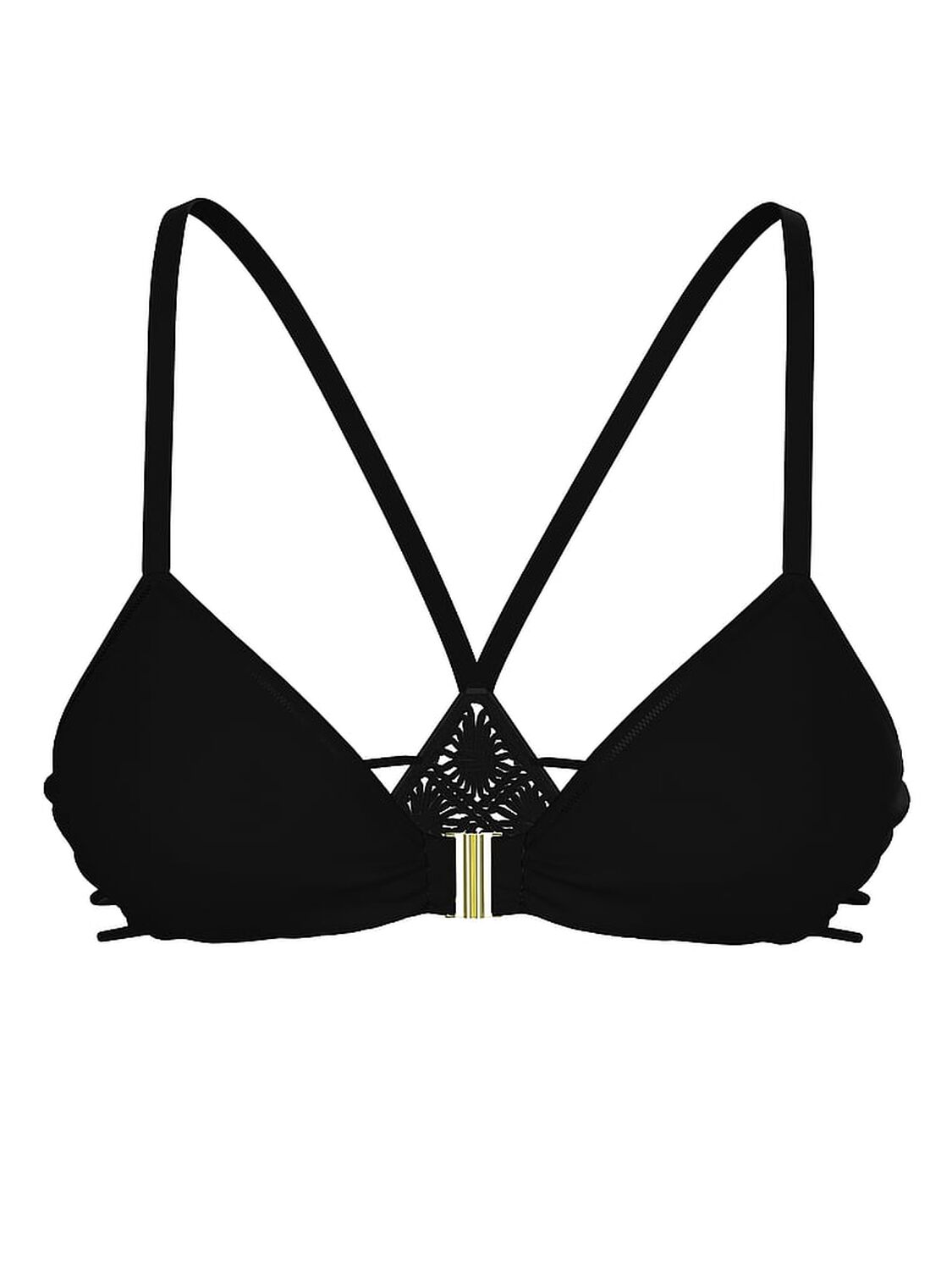 vs Victoria's Secret Swim Archives Beach Macrame Bralette Bikini Top Black 3 of 3 