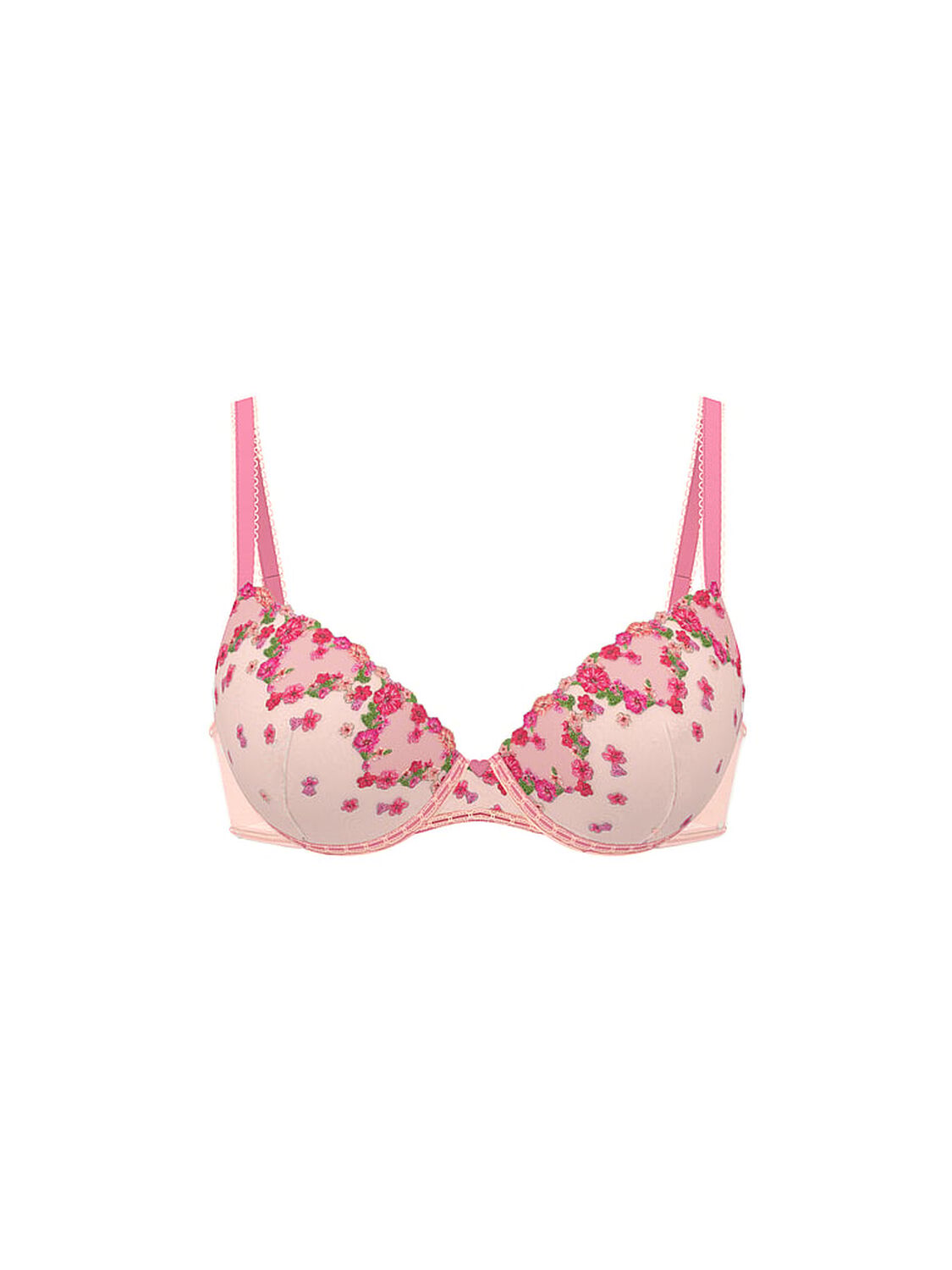 vs Dream Angels Hearts & Roses Embroidery Push-Up Bra Pink Hearts & Roses 3 of 4 