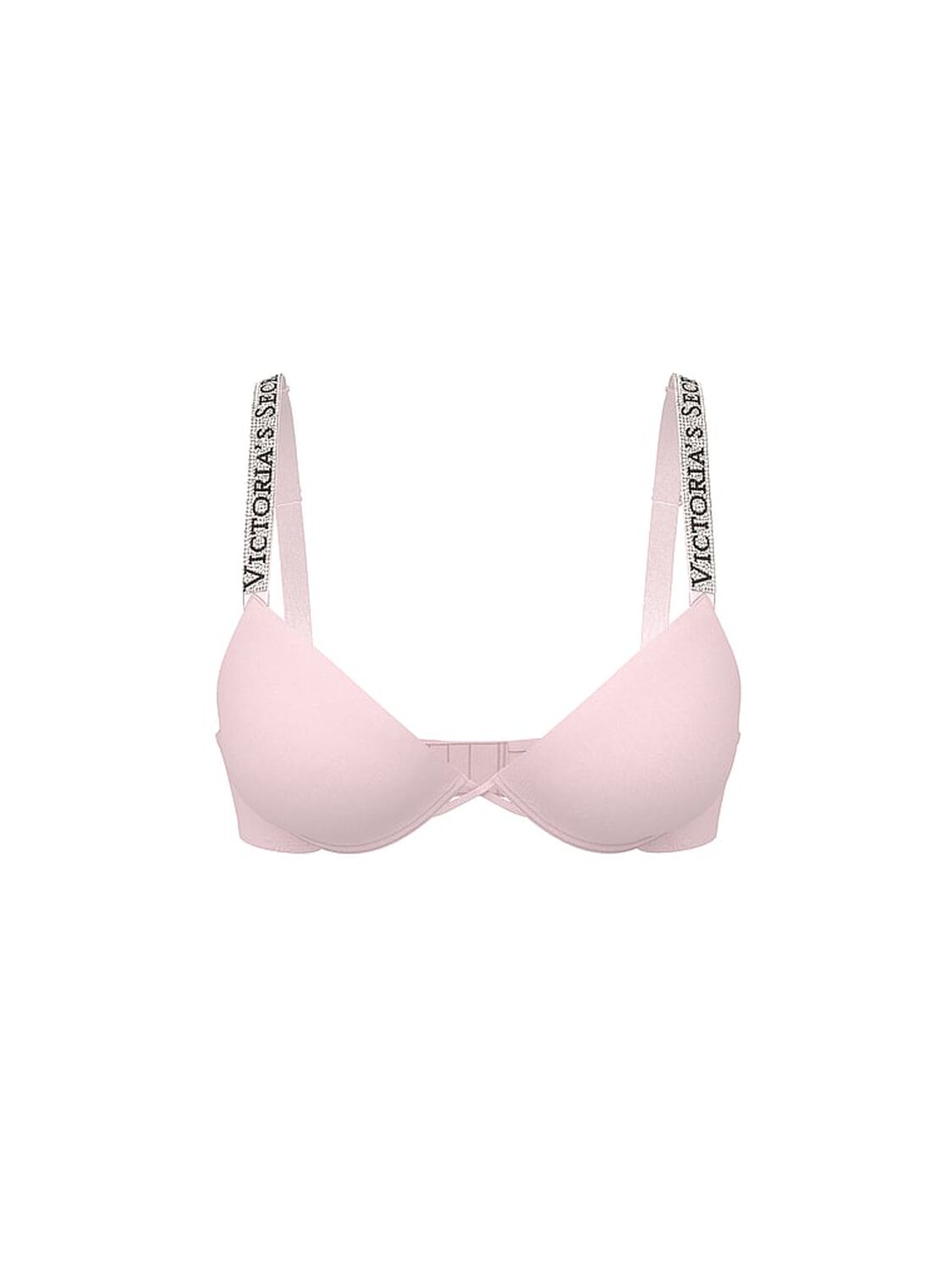 vs Very Sexy Logo Shine Strap Push-Up Bra Angel Pink 1 of 2 