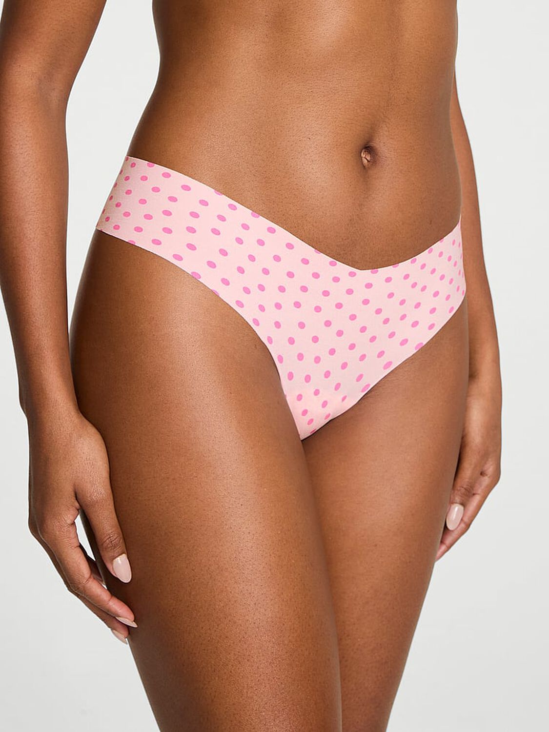 vs No-Show No-Show Thong Panty Purest Pink Dots 3 of 3 