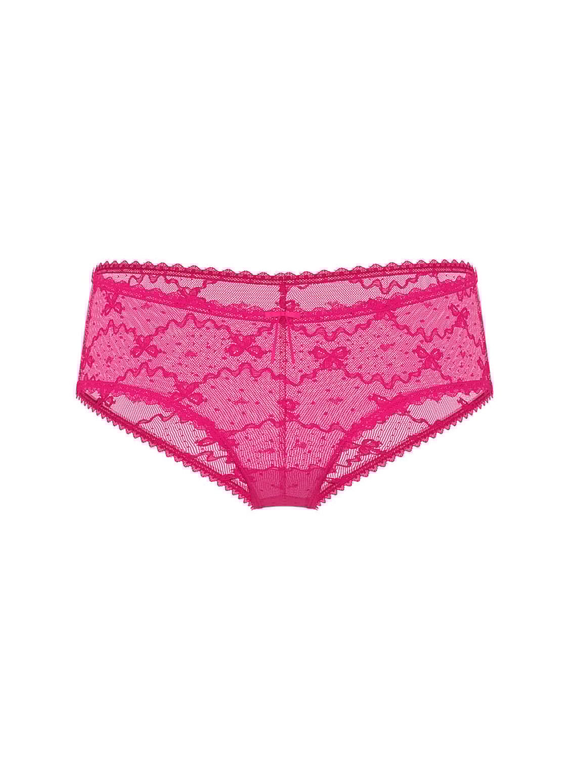vs The Lacie Bow Lace Mesh Cheeky Panty Pop Pink 3 of 4 