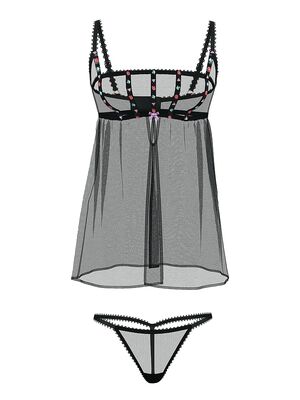 Dark Blossom Babydoll Set