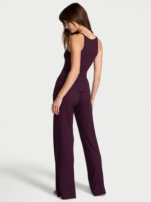 Modal Wide-Rib Lounge Tank & Pants Set