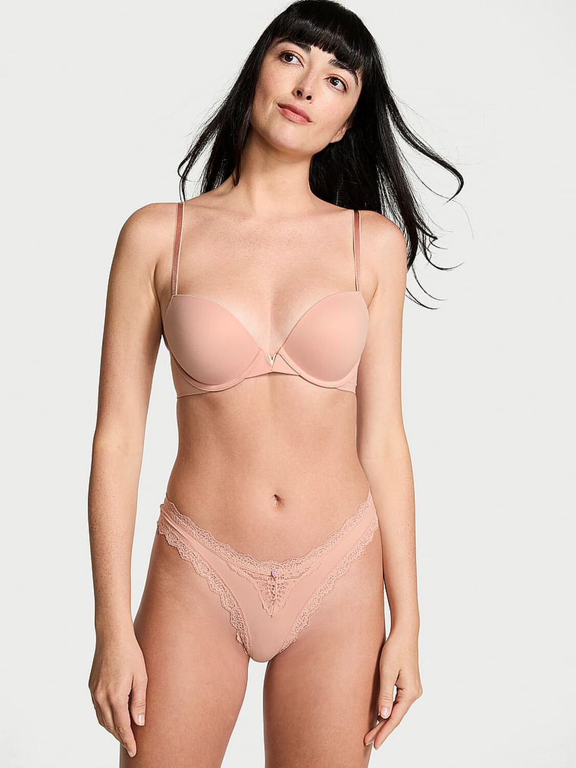 vs Dream Angels Lace-Trim Brazilian Panty Macaron 4 of 4 
