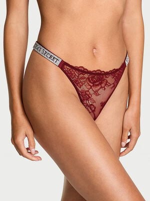 Sunset Ombre Shine Strap Rose Lace Panty