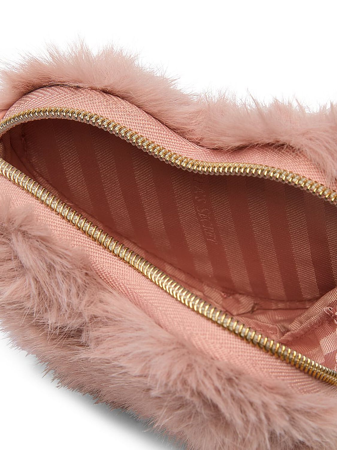 vs Victoria's Secret Heart Pouch Keychain Pink Cozy 2 of 2 