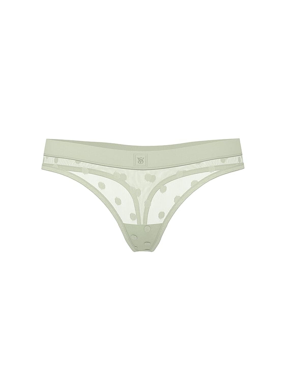 vs Cotton Sheer Heritage Shimmer Thong Panty Mint Crush 3 of 3 