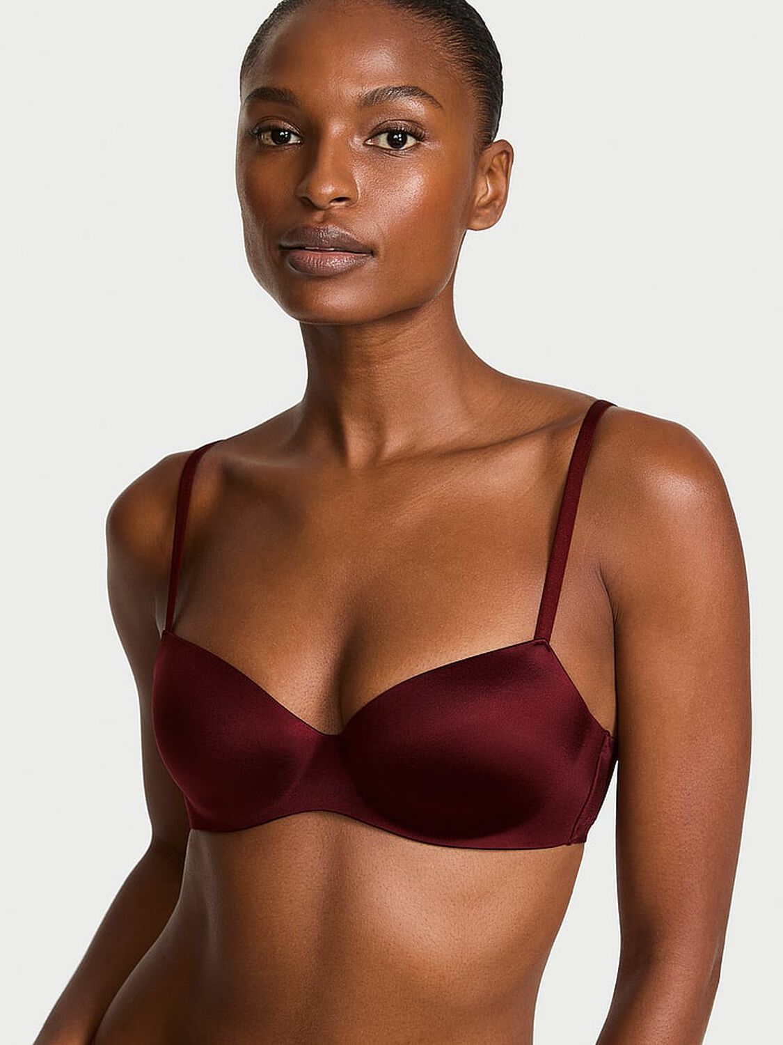 vs Body By Victoria FlexFactor Lightly Lined Balconette Bra Cherrywood 1 of 3 