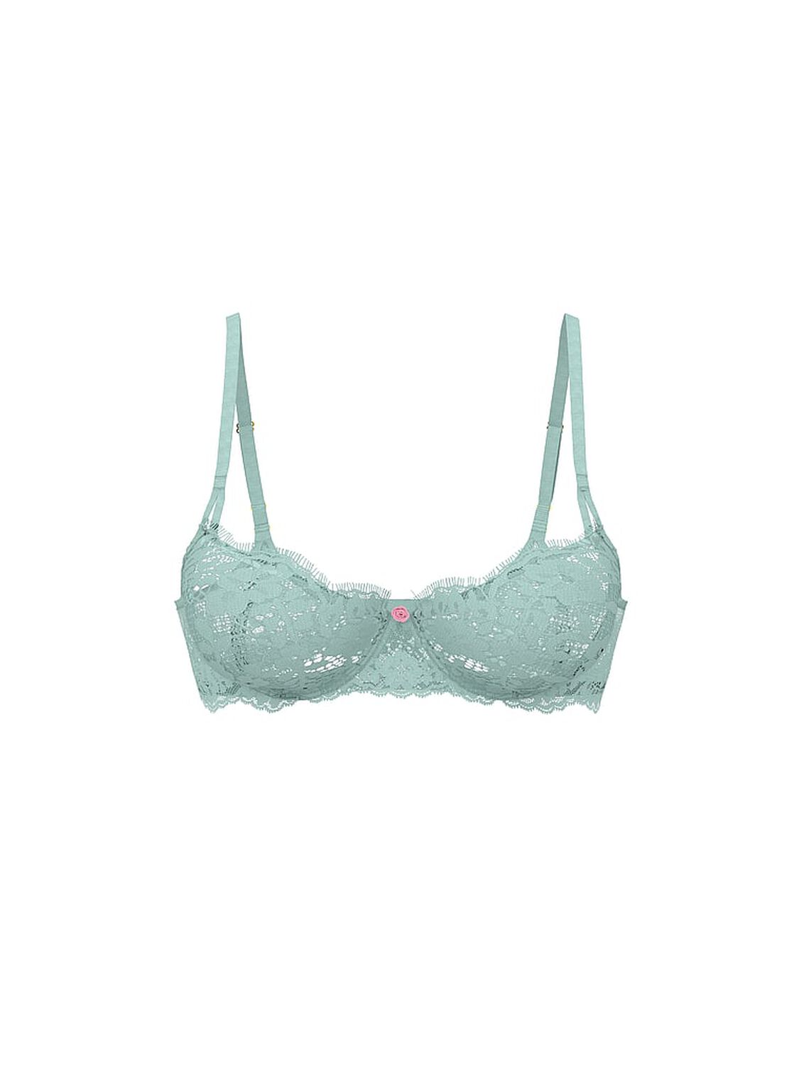 vs Dream Angels Wicked Unlined Lace Balconette Bra Canal Blue 3 of 3 