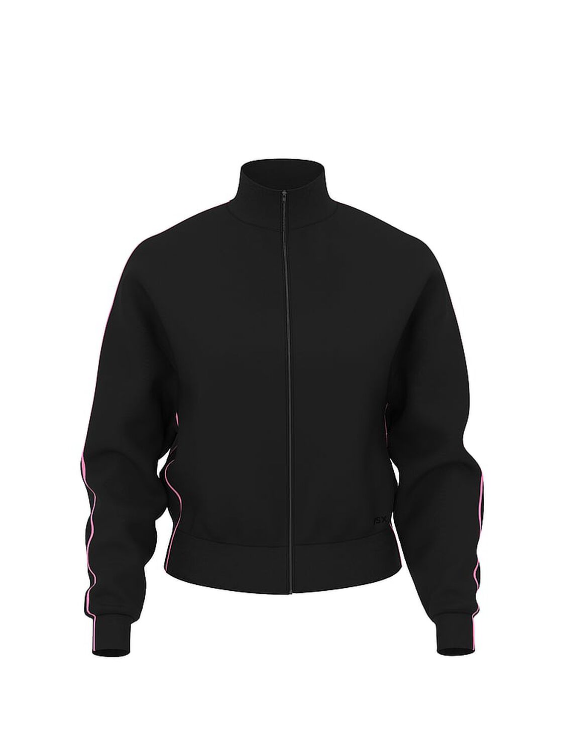 vs Vsx Tipped Knit Full-Zip Sweater Black & Pink 3 of 4 