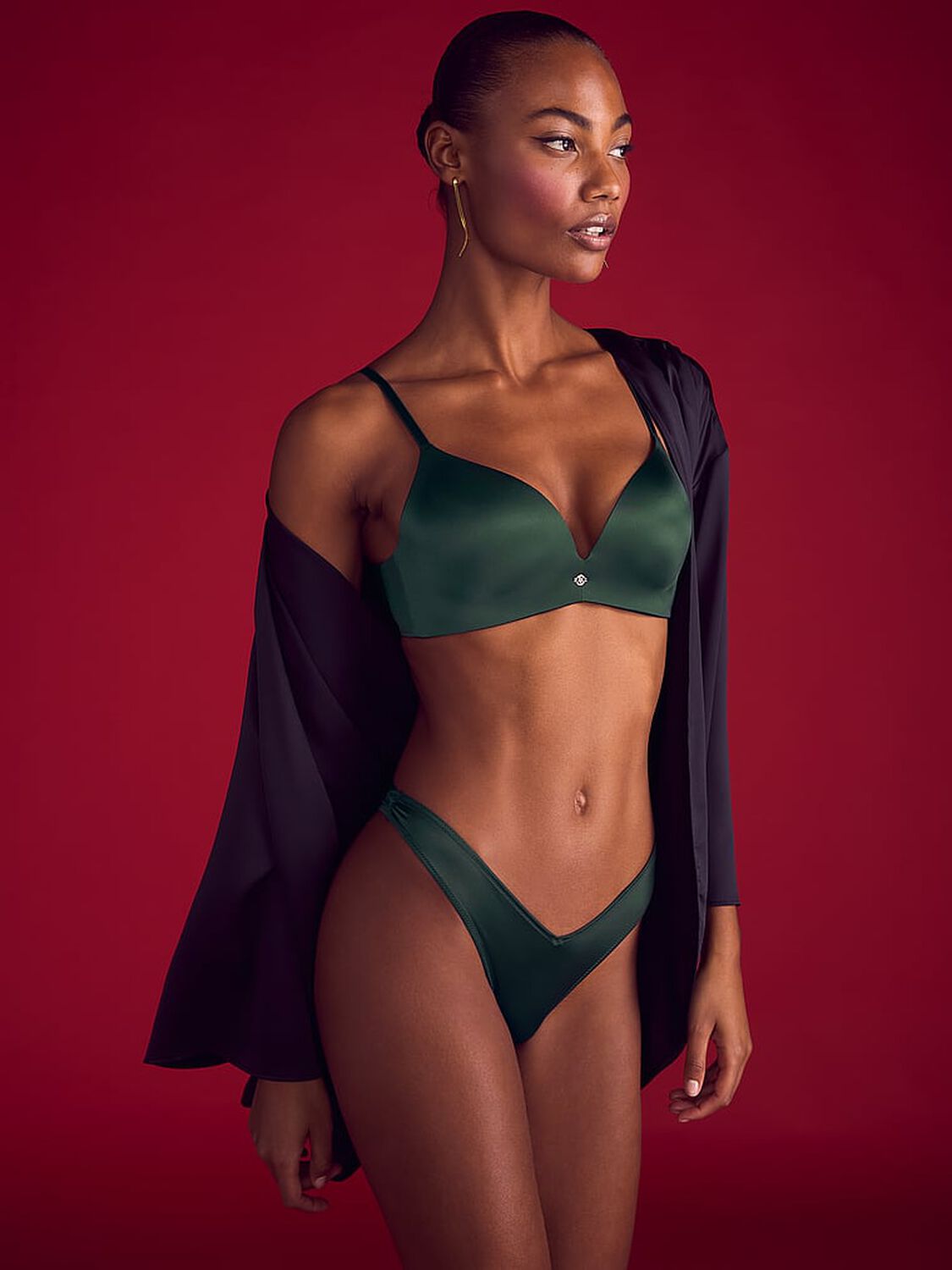 vs Very Sexy So Obsessed Smooth Wireless Push-Up Bra Botanical Green 4 of 4 