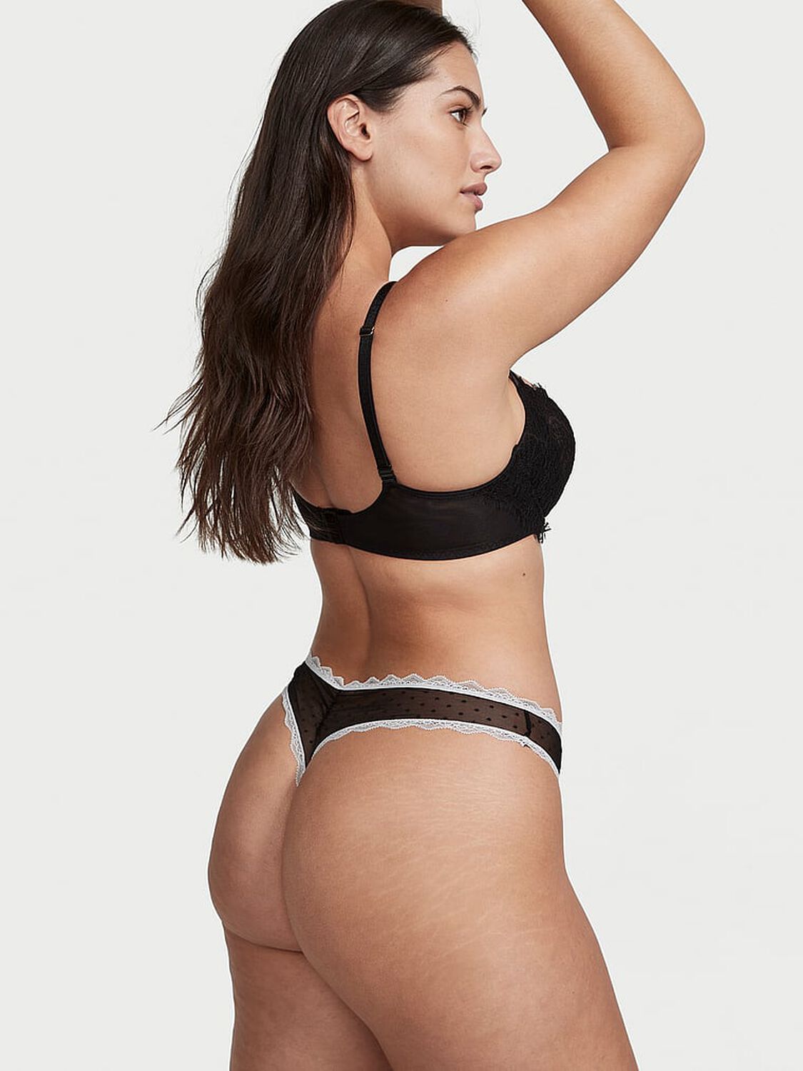 vs Dream Angels Swiss Dot Lace Thong Panty 2 of 4 