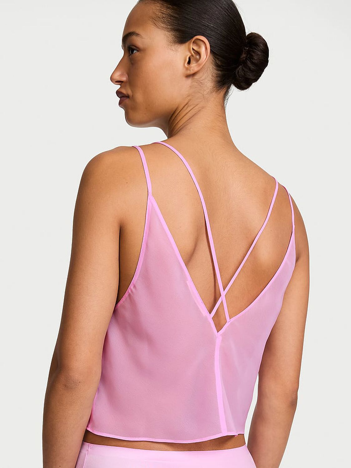 vs Victoria's Secret Chiffon Cami Lilac Shimmer 2 of 3 