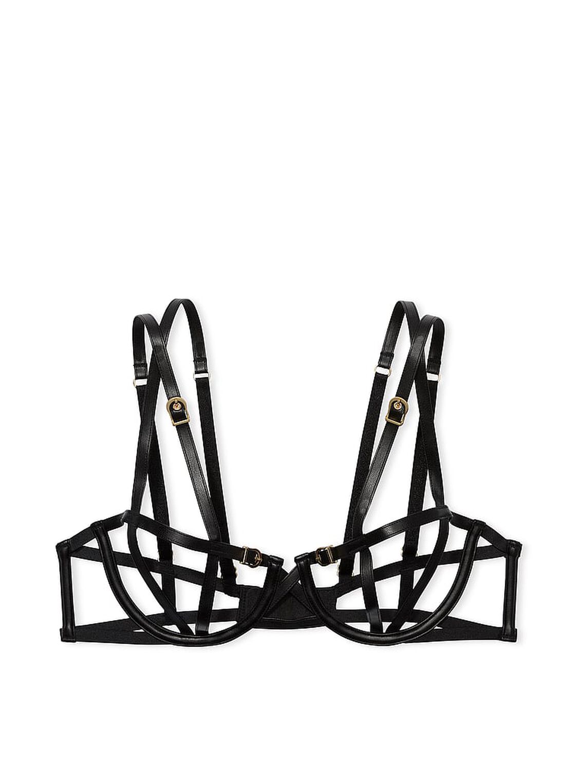 vs Very Sexy Faux Leather Open-Cup Balconette Bra 3 of 4 