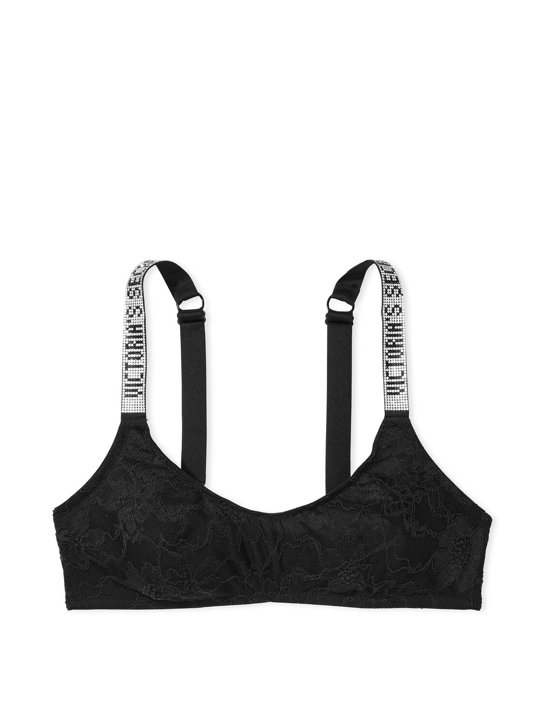 vs Victoria's Secret Shine Strap Scoop Bralette Black 3 of 3 