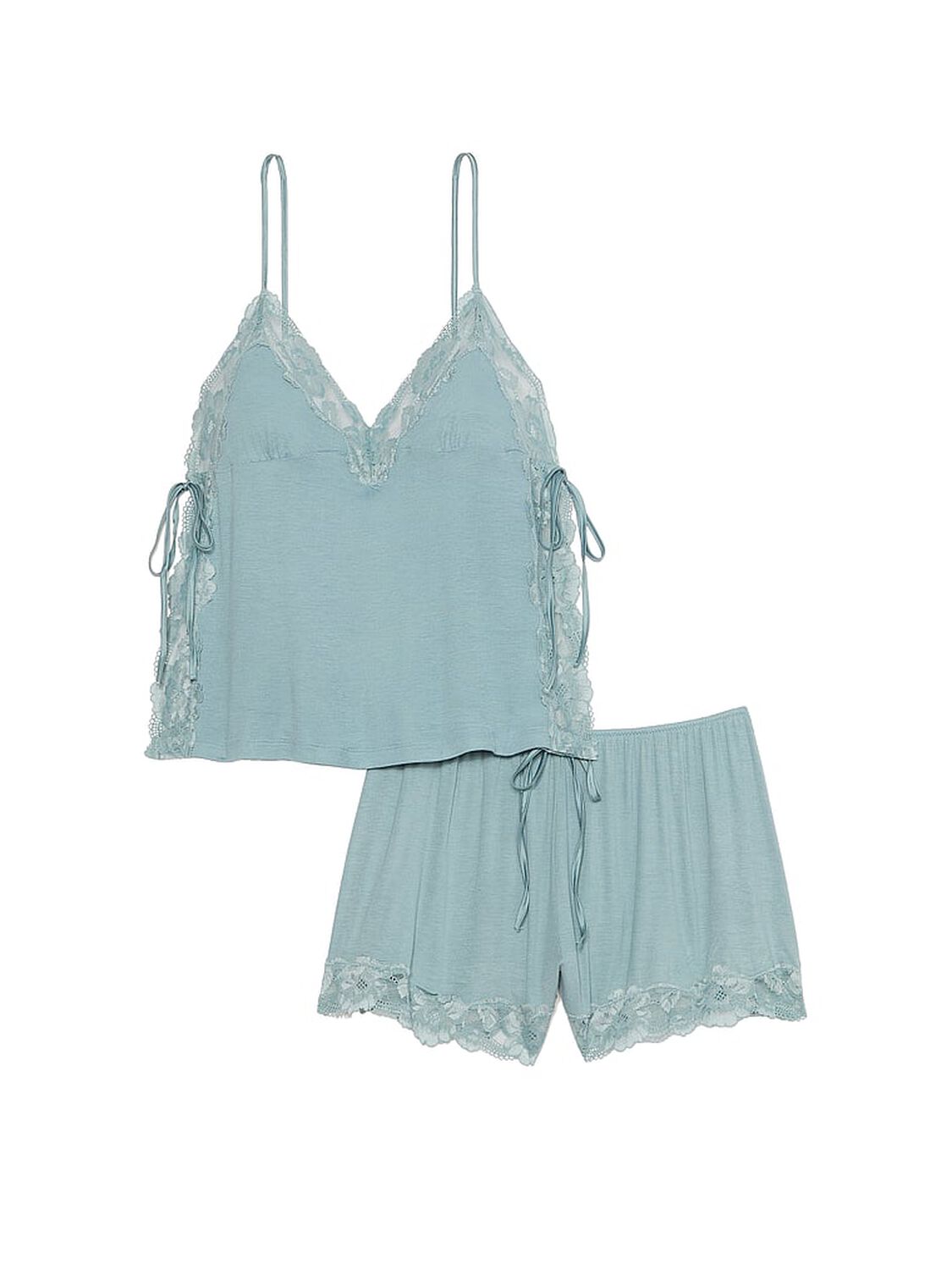 vs Victoria's Secret Ribbed Modal & Lace Cami Shorts Set Jupiter 3 of 3 