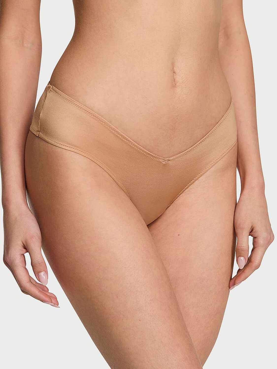 vs Very Sexy Strappy-Back High-Leg Cheeky Panty Praline 1 of 3 