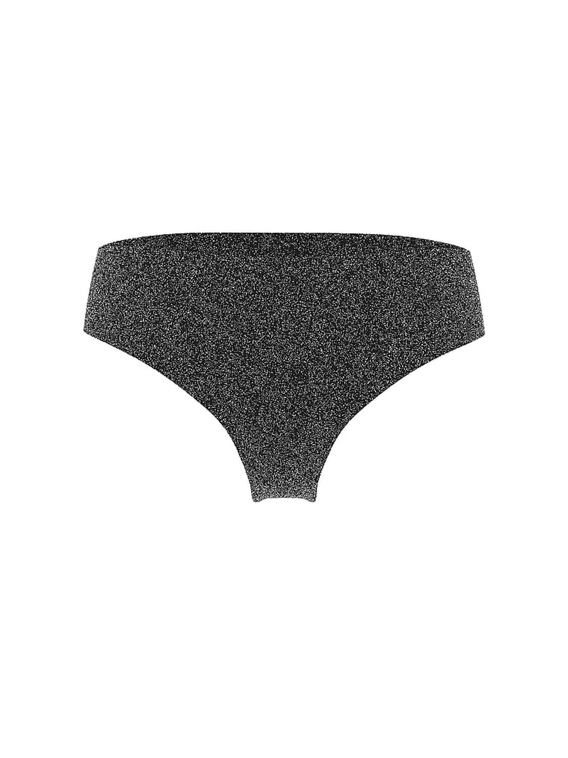vs Body By Victoria Body by Victoria Flex Shimmer Mid-Rise Thong Panty Black Shimmer 1 of 1 