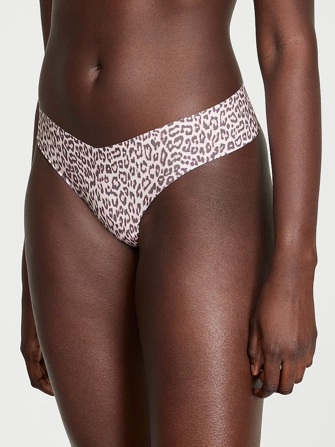 vs No-Show No-Show Thong Panty Purest Pink Leopard 1 of 3 