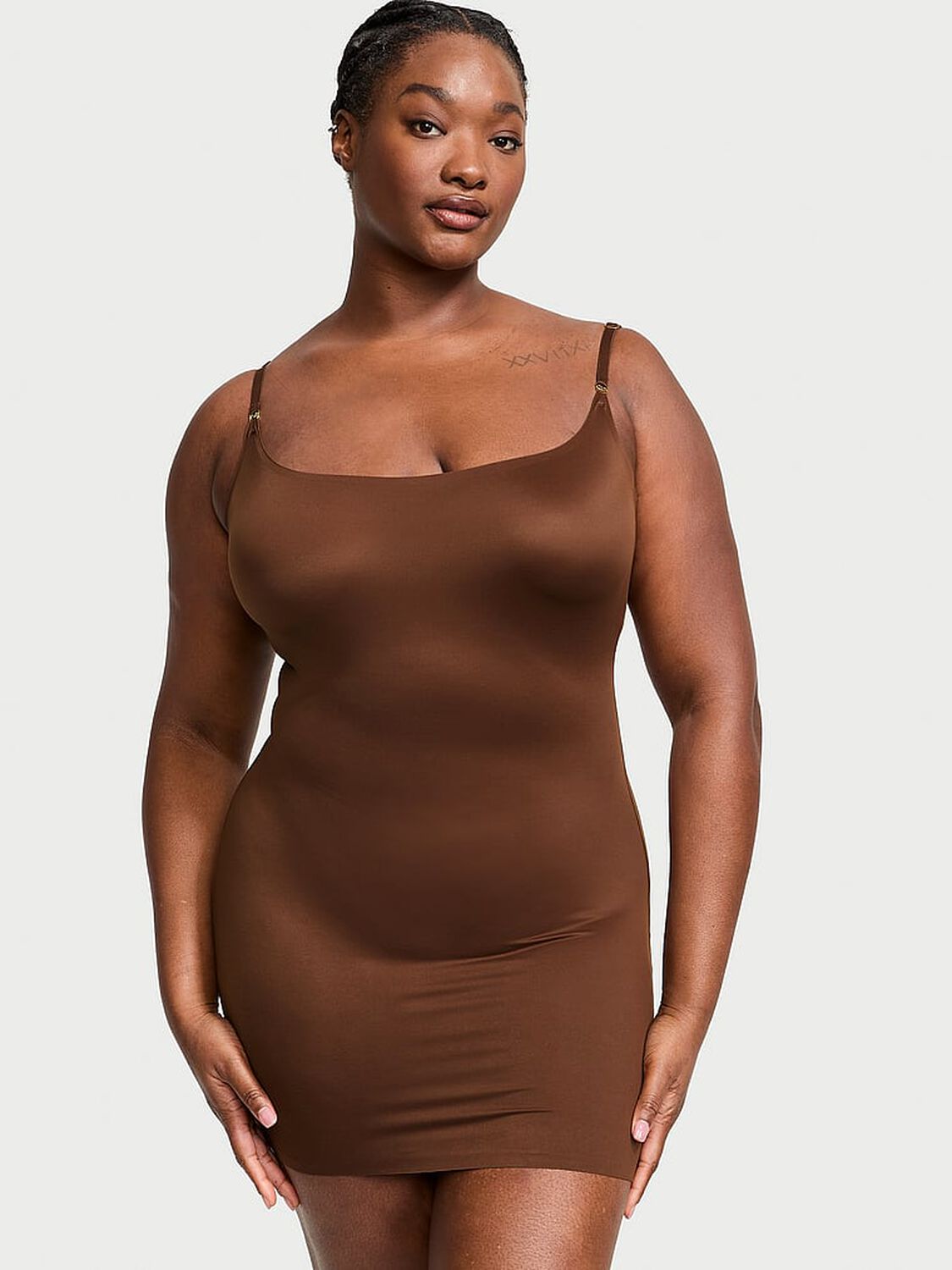 vs Victoria's Secret BODYWEAR by Victoria with FeatherSoft™ Innovation Slip Dress Ganache 1 of 4 