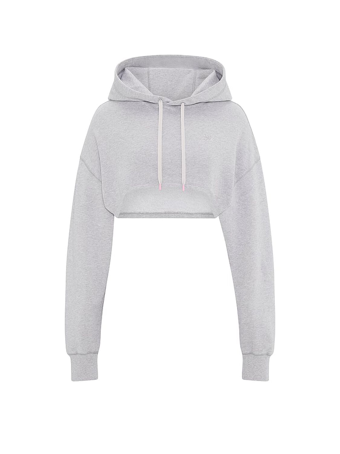vs Angel Essentials Off-Duty Terry Super Crop Hoodie Medium Heather Grey 3 of 3 