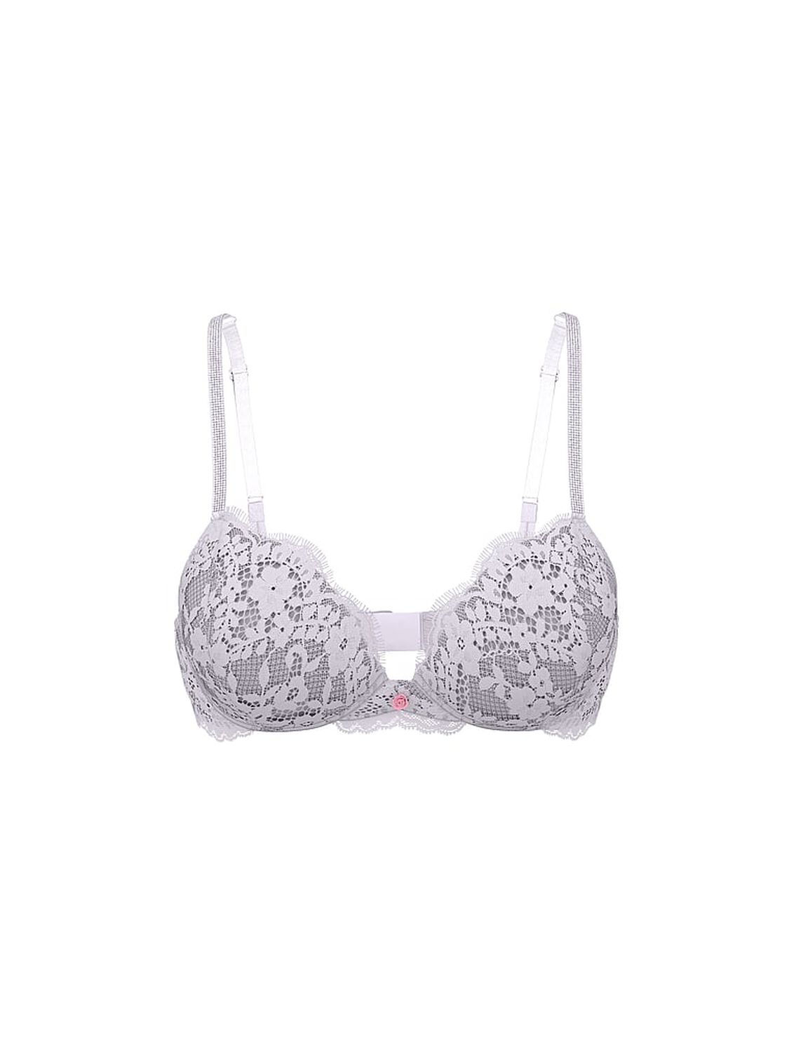 vs Dream Angels Twinkle Strap Lace Push-Up Bra Feather Lilac 3 of 4 