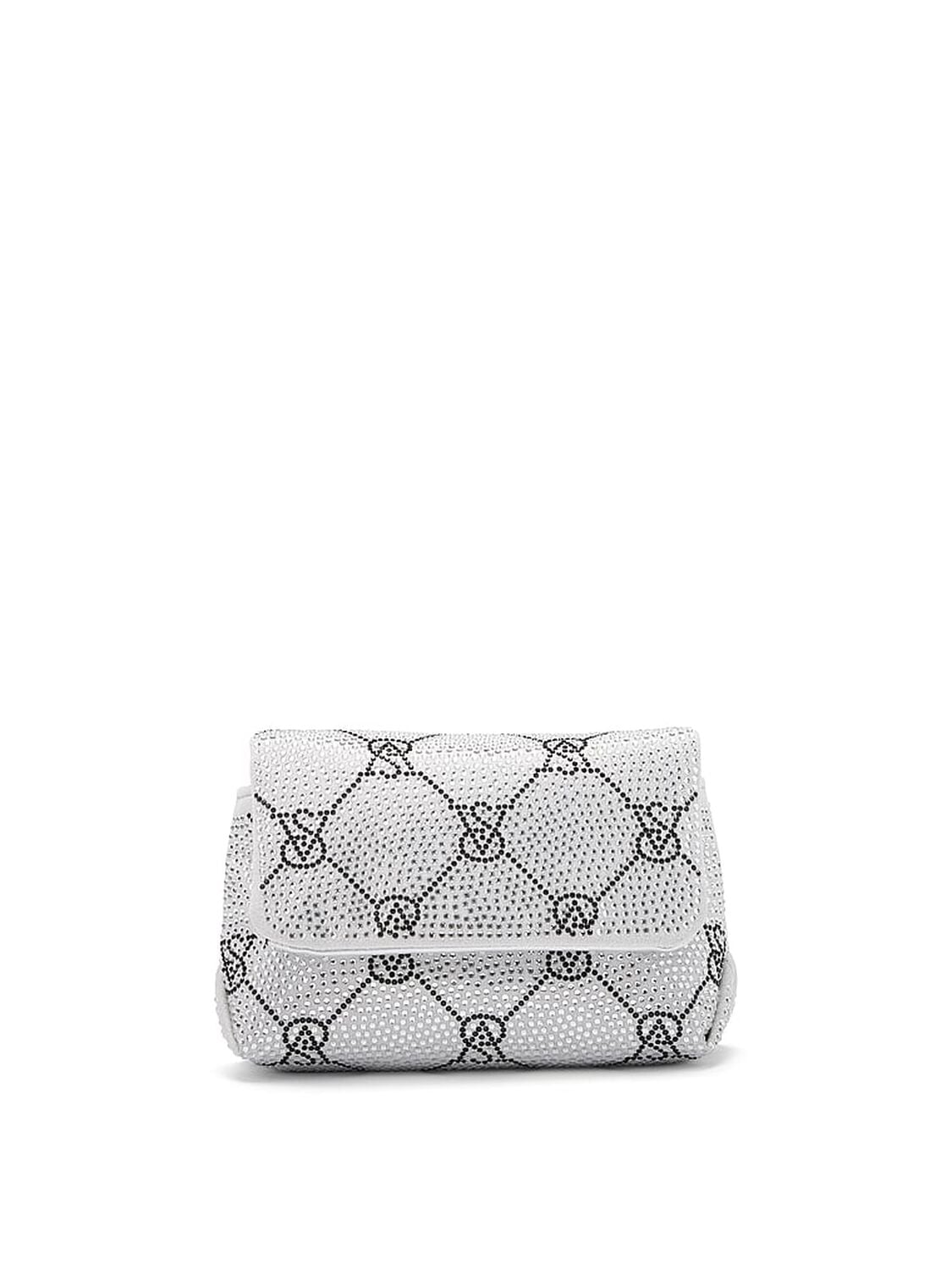 vs Victoria's Secret Micro Crossbody Bag Silver Rhinestone 1 of 4 