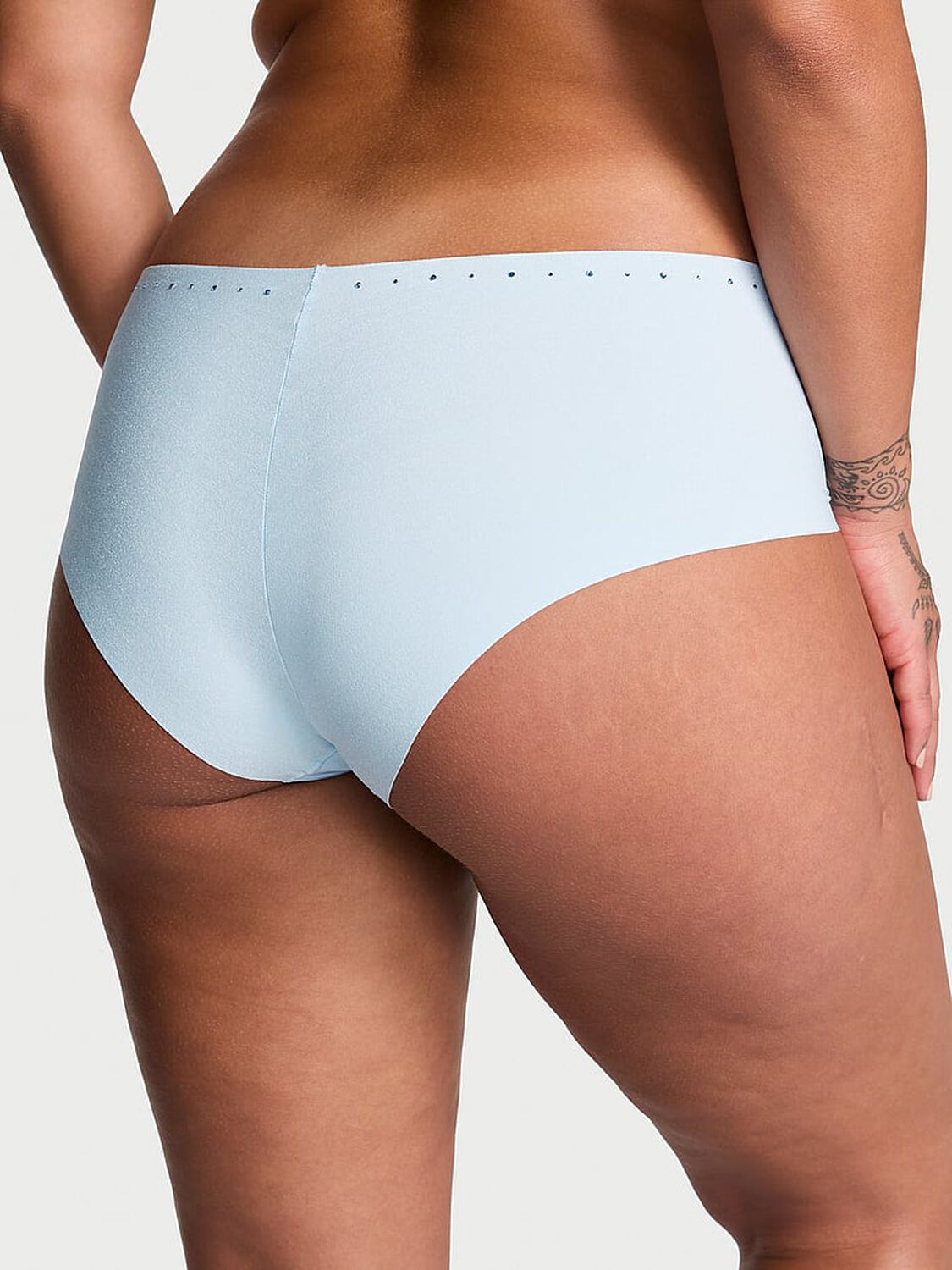vs No-Show No-Show Shine-Trim Cheeky Panty Light Blue 2 of 3 