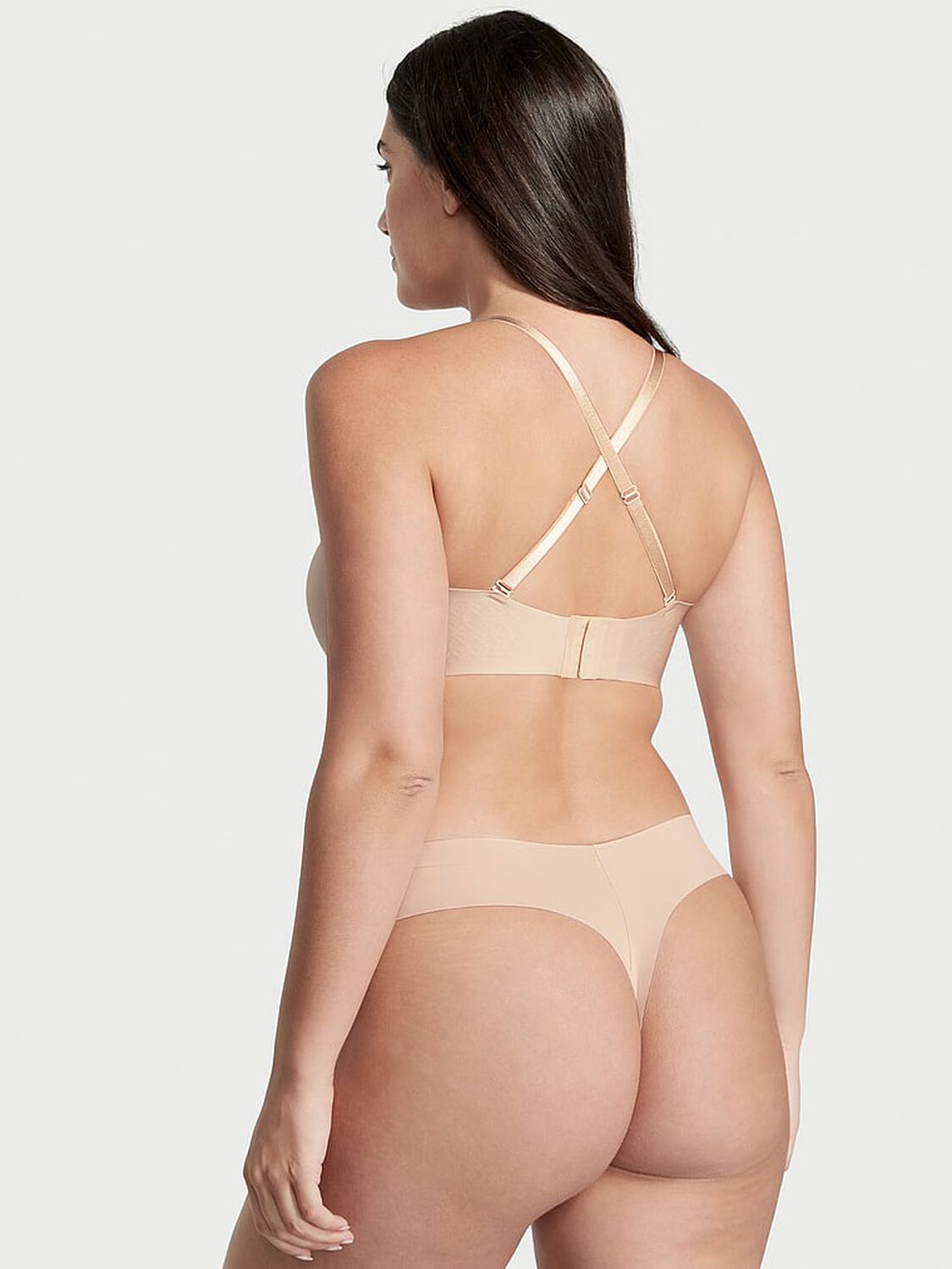 vs Victoria's Secret Bare Sexy Illusions Lightly-Lined Strapless Bra Marzipan 2 of 4 