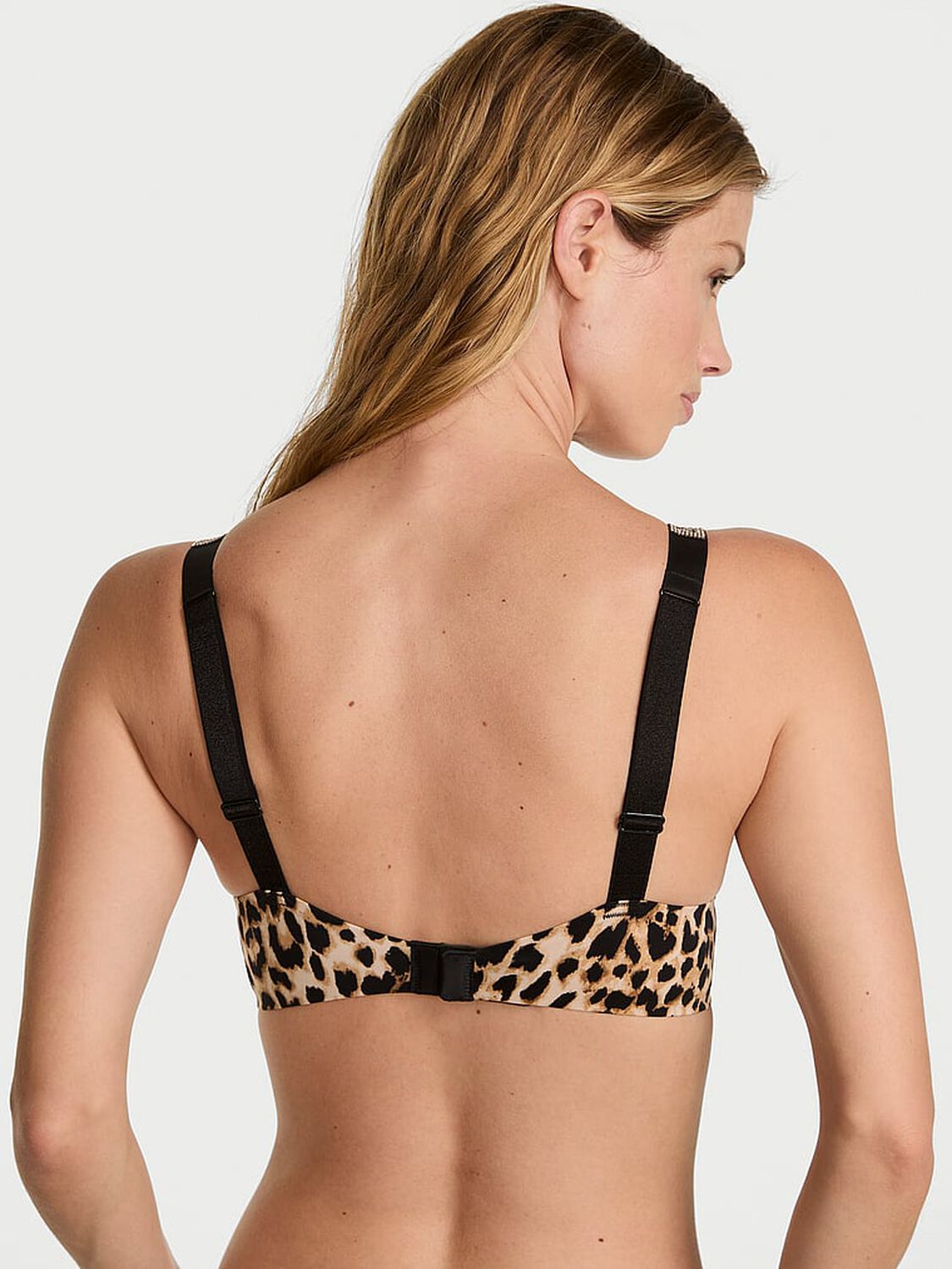 vs Very Sexy Logo Shine Strap Push-Up Bra Leopard 2 of 4 