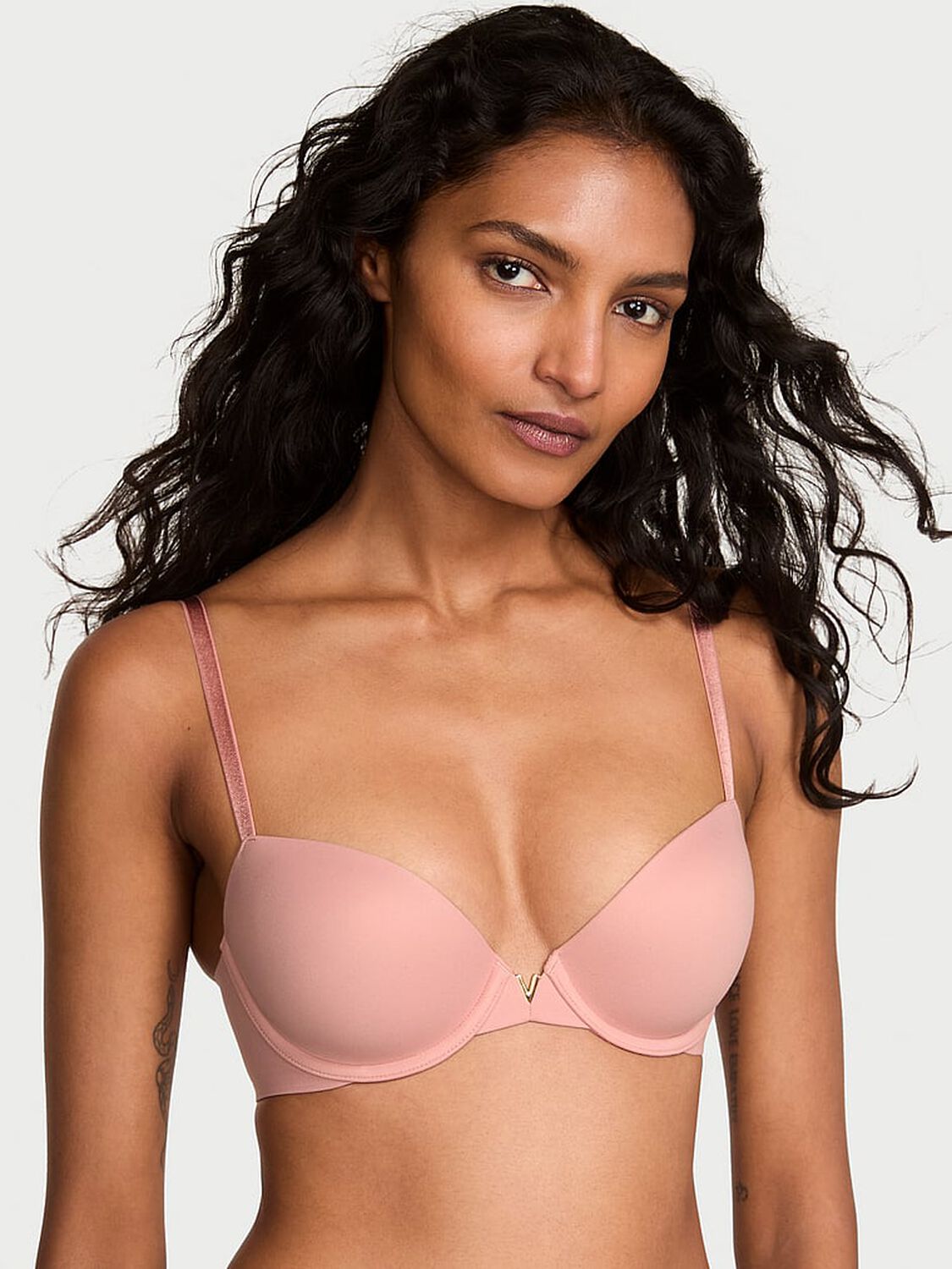 vs Dream Angels Smooth Lightly Lined Plunge Demi Bra Royal Pink 4 of 4 