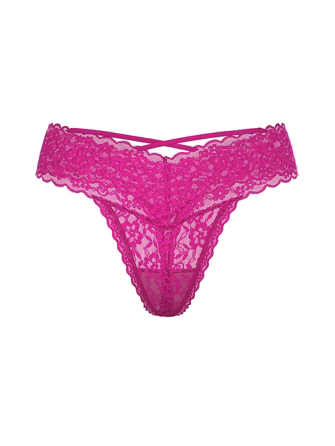 vs The Lacie Lace Strappy-Back Thong Panty Allure Pink 3 of 3 