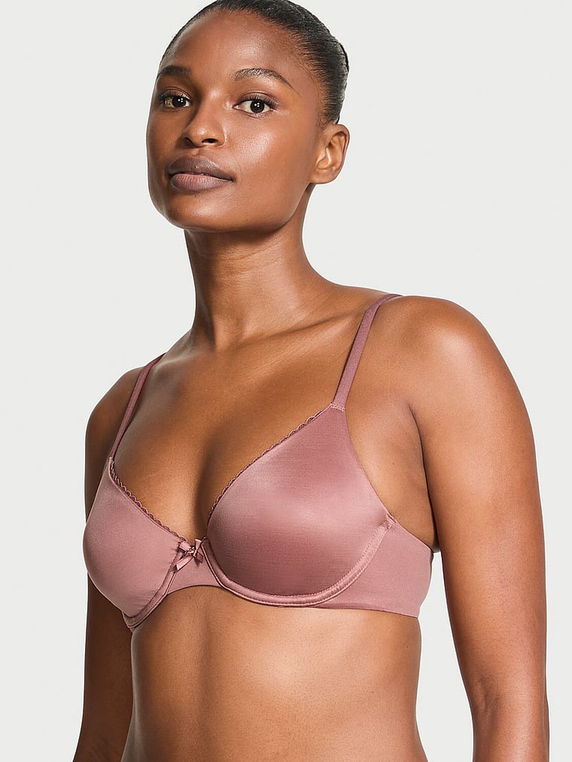 vs Body By Victoria Invisible Lift Unlined Smooth Demi Bra Vintage Rose 1 of 3 