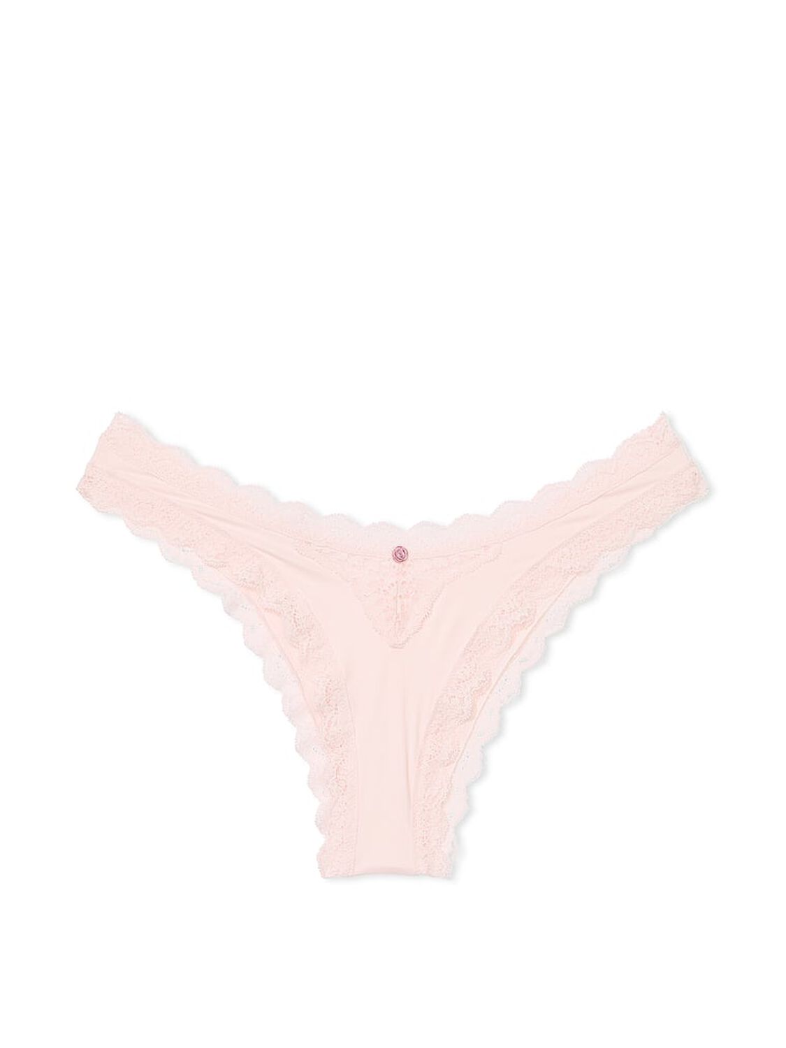 vs Dream Angels Lace-Trim Brazilian Panty Purest Pink 3 of 4 