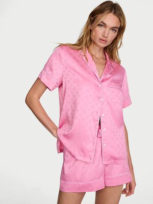 Glazed Satin Short Pajama Set