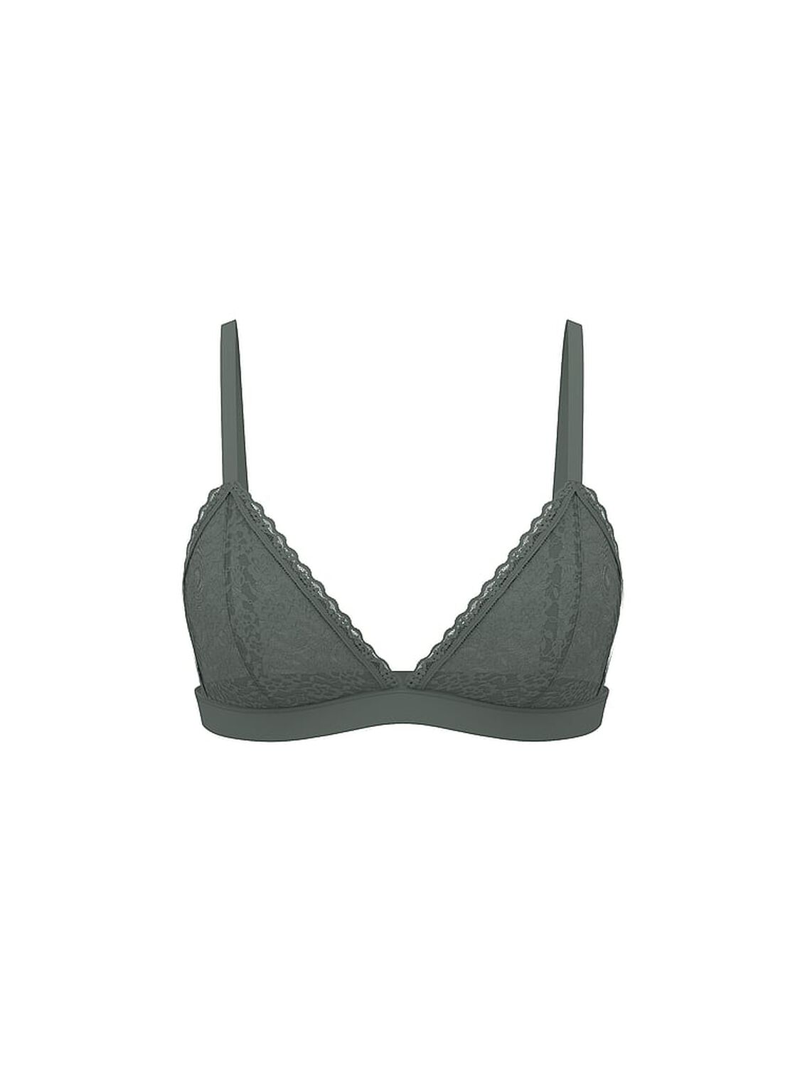 vs Victoria's Secret Lacie Unlined Triangle Bralette Faded Sage 3 of 3 