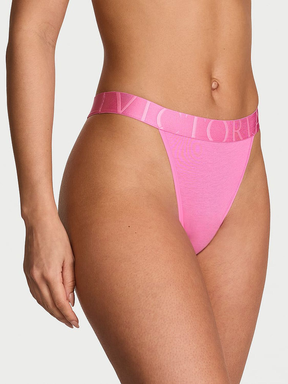 vs Cotton Exploded Logo Cotton 90s Brief Panty Pink Sugar 1 of 3 