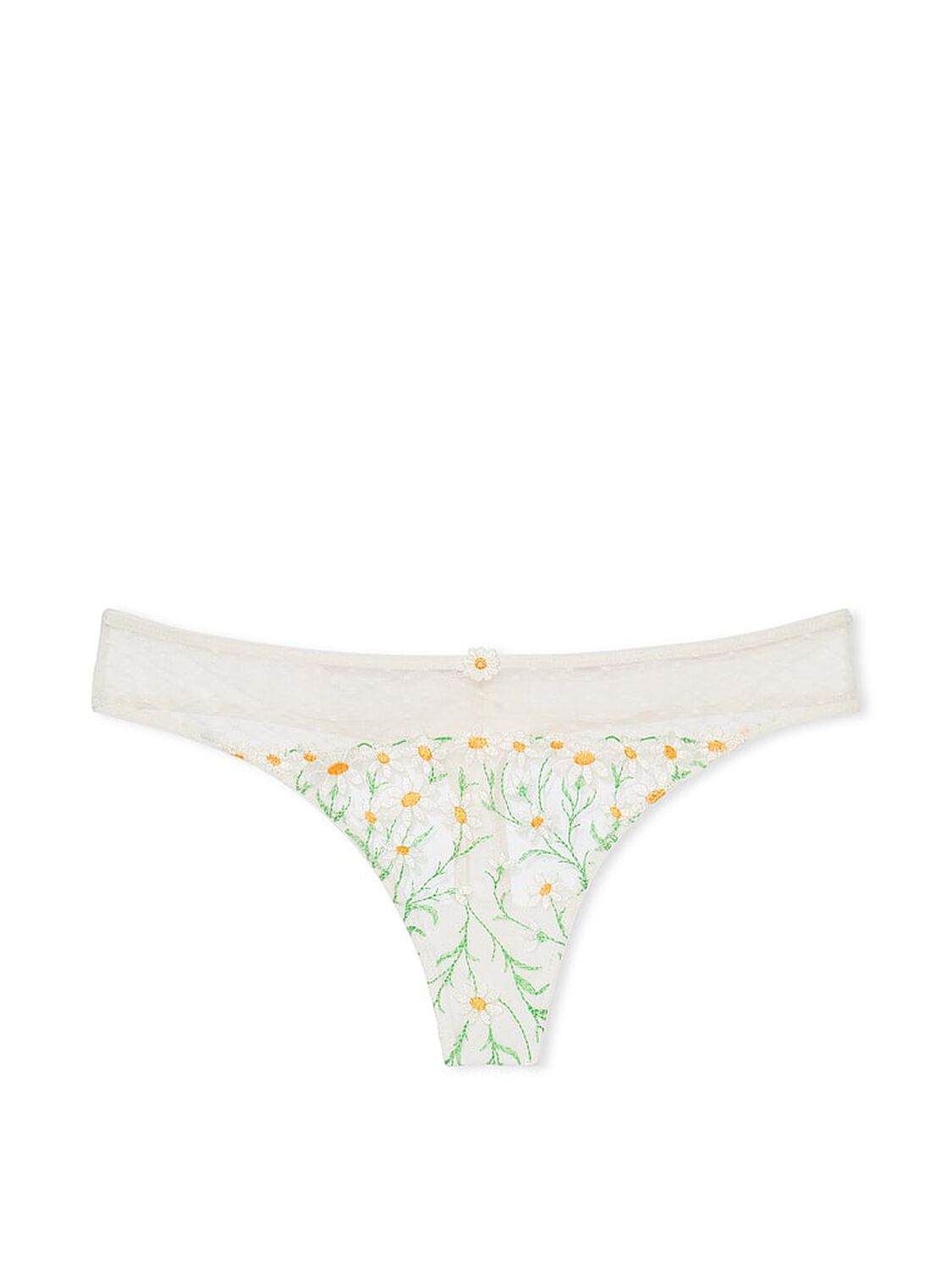 vs Dream Angels Daisy Chain Embroidery Thong Panty White Daisies 3 of 4 