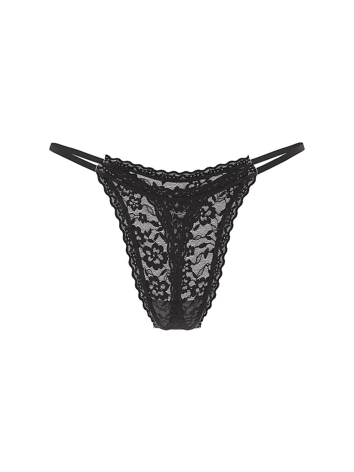 vs The Lacie Blossom Lace String Thong Panty Black 3 of 3 