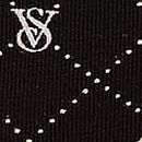 Cotton Lace-Waist Thong, Black Logo Diamond, swatch