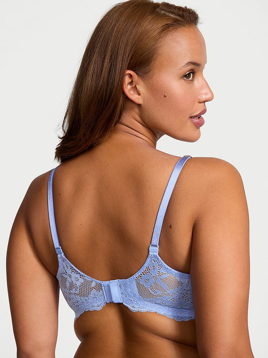 vs Dream Angels Smooth & Lace Push-Up Bra Cameo Blue 2 of 3 
