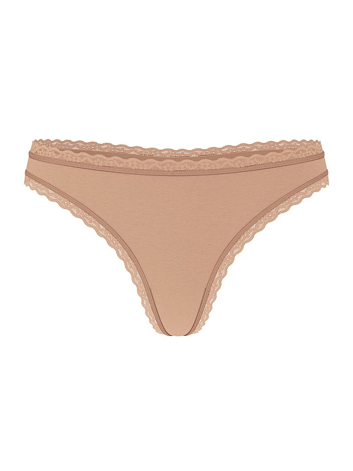 vs The Lacie Cotton Lace-Waist Thong Praline 3 of 3 