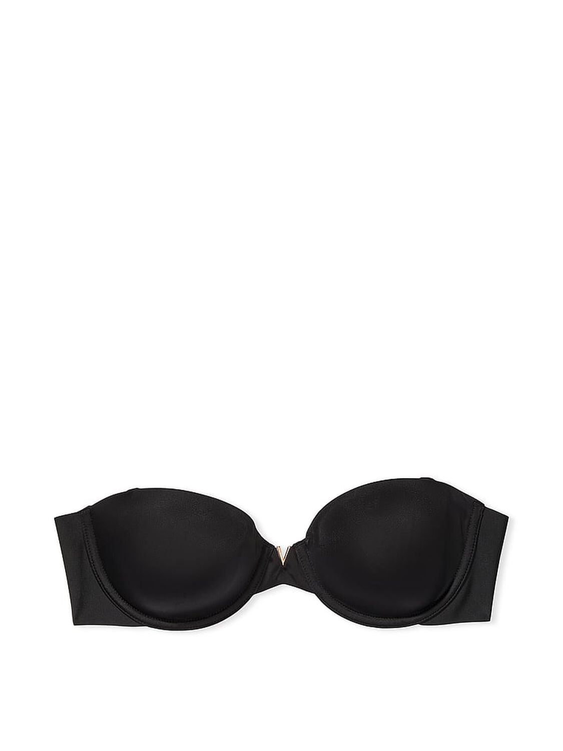 vs Victoria's Secret Bare Illusions Lightly Lined Smooth Strapless Bra Black 3 of 4 
