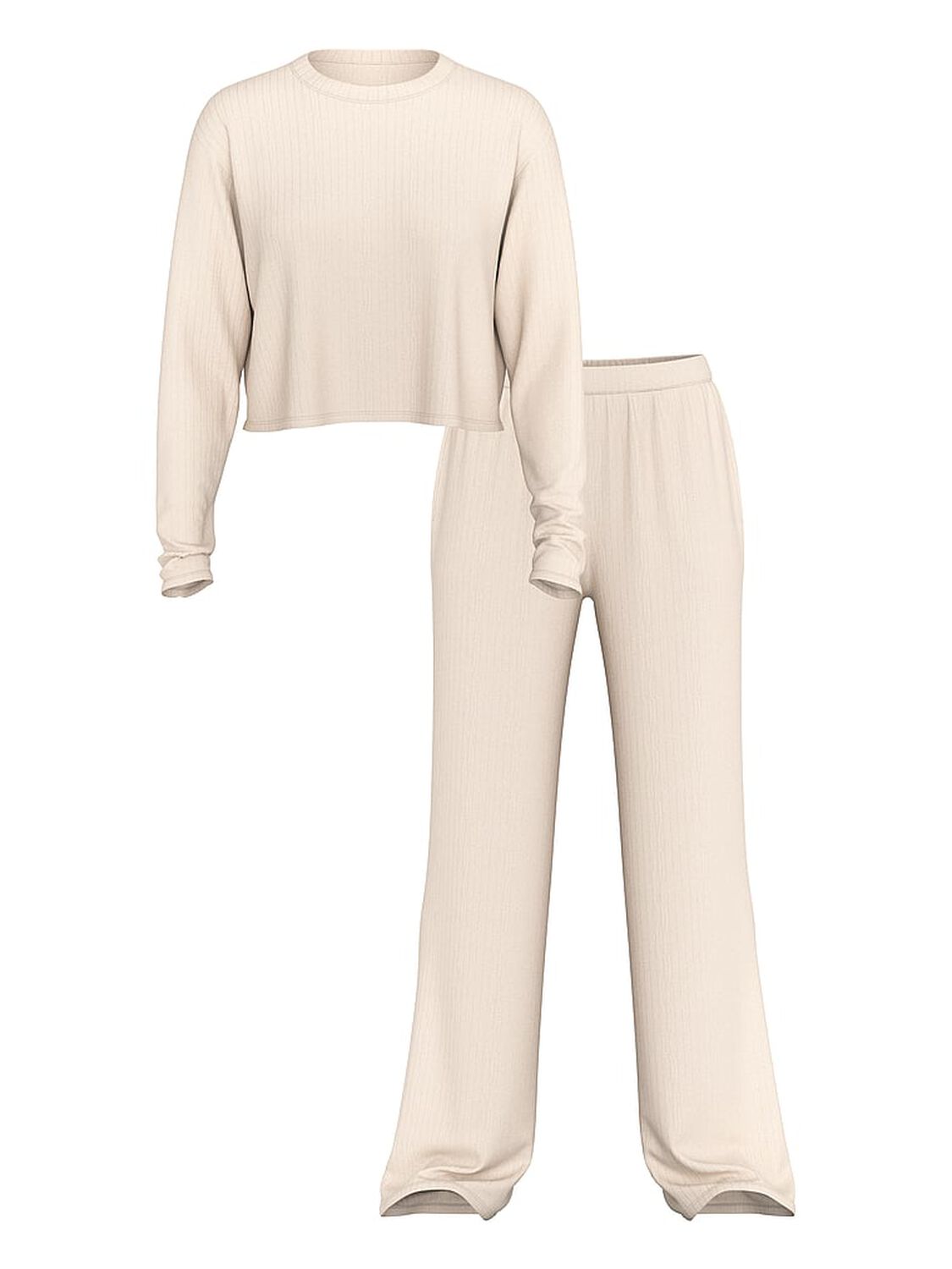 vs Victoria's Secret Modal Wide-Rib Long Lounge Set Candelight 3 of 4 