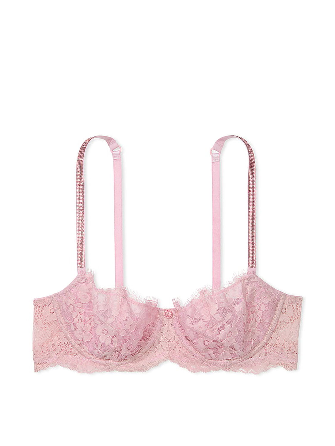 vs Dream Angels Wicked Twinkle Strap Unlined Lace Balconette Bra 3 of 3 