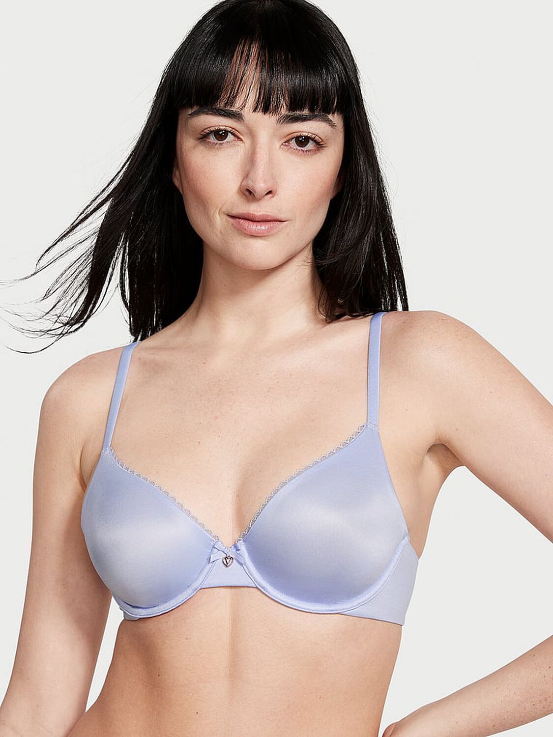 vs Body By Victoria Invisible Lift Unlined Smooth Demi Bra Blue Crescent 1 of 4 