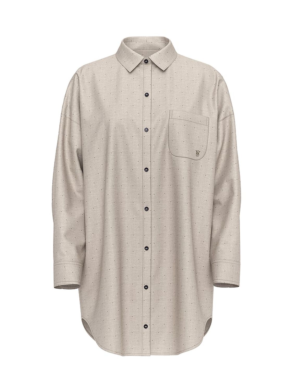 vs Victoria's Secret Modal-Cotton Sleepshirt Turtle Dove Herringbone 3 of 3 