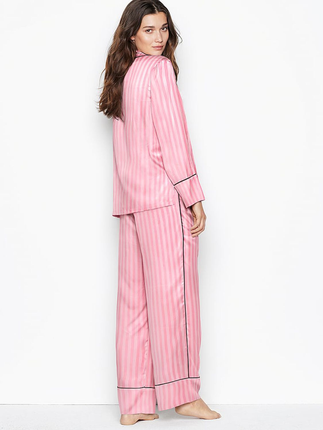 vs Victoria's Secret Satin Long Pajama Set 2 of 4
