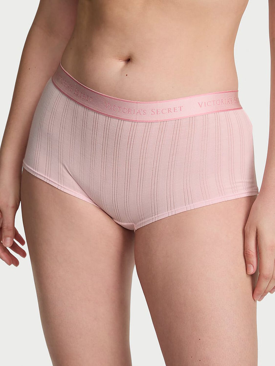 vs Cotton Ultra-Fine Modal Logo Boyshort Panty Angel Pink 1 of 3 